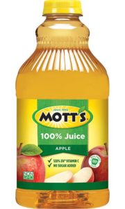 Mott's 100% Apple Juice brand