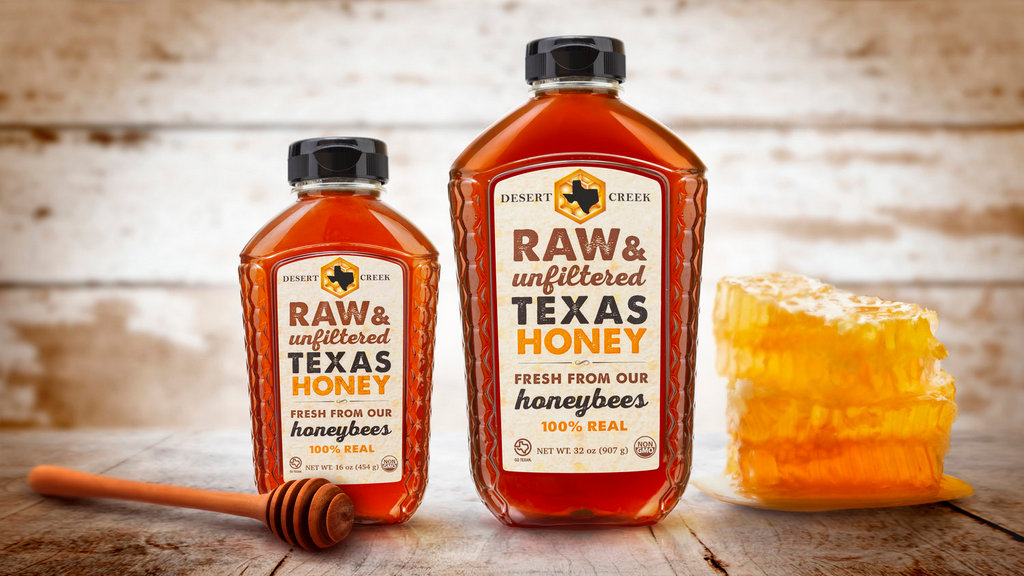 Desert Creek Raw and Unfiltered Texas Honey Brand